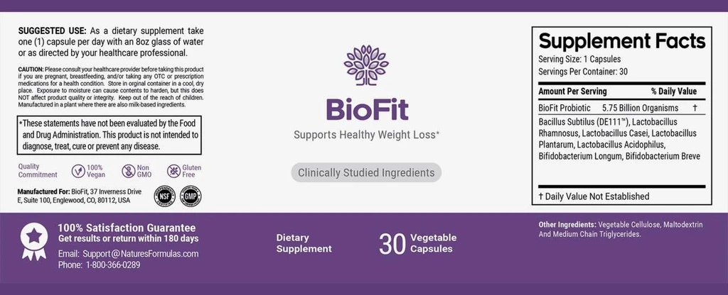 BioFit Label